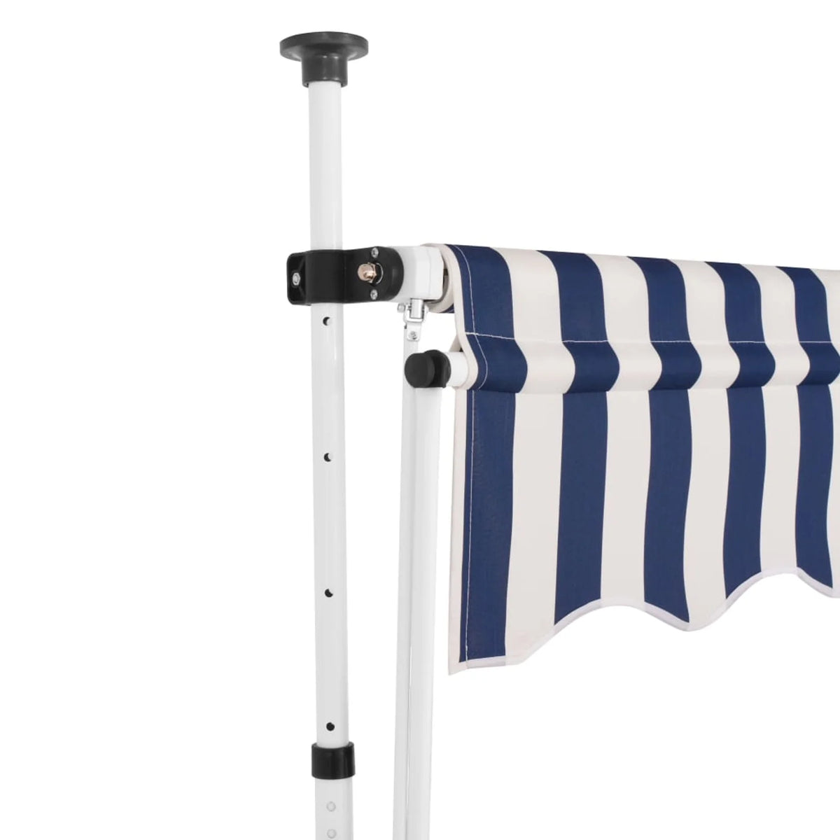 Manual Retractable Awning 78.7" Blue and White Stripes B110245