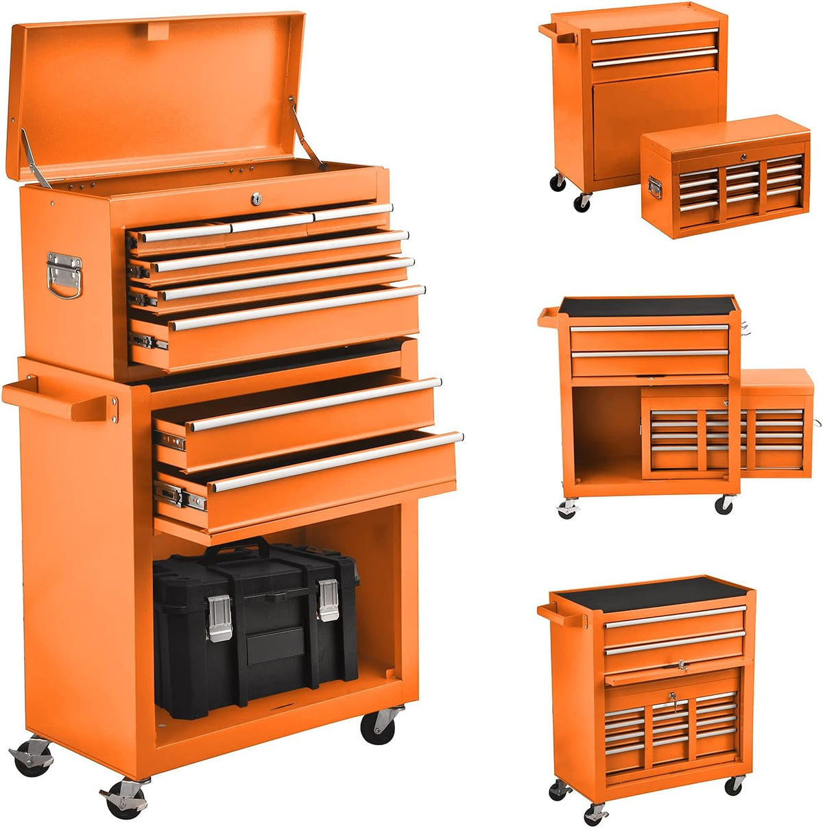 8-Drawer Blue Rolling Tool Chest with Lock L3591