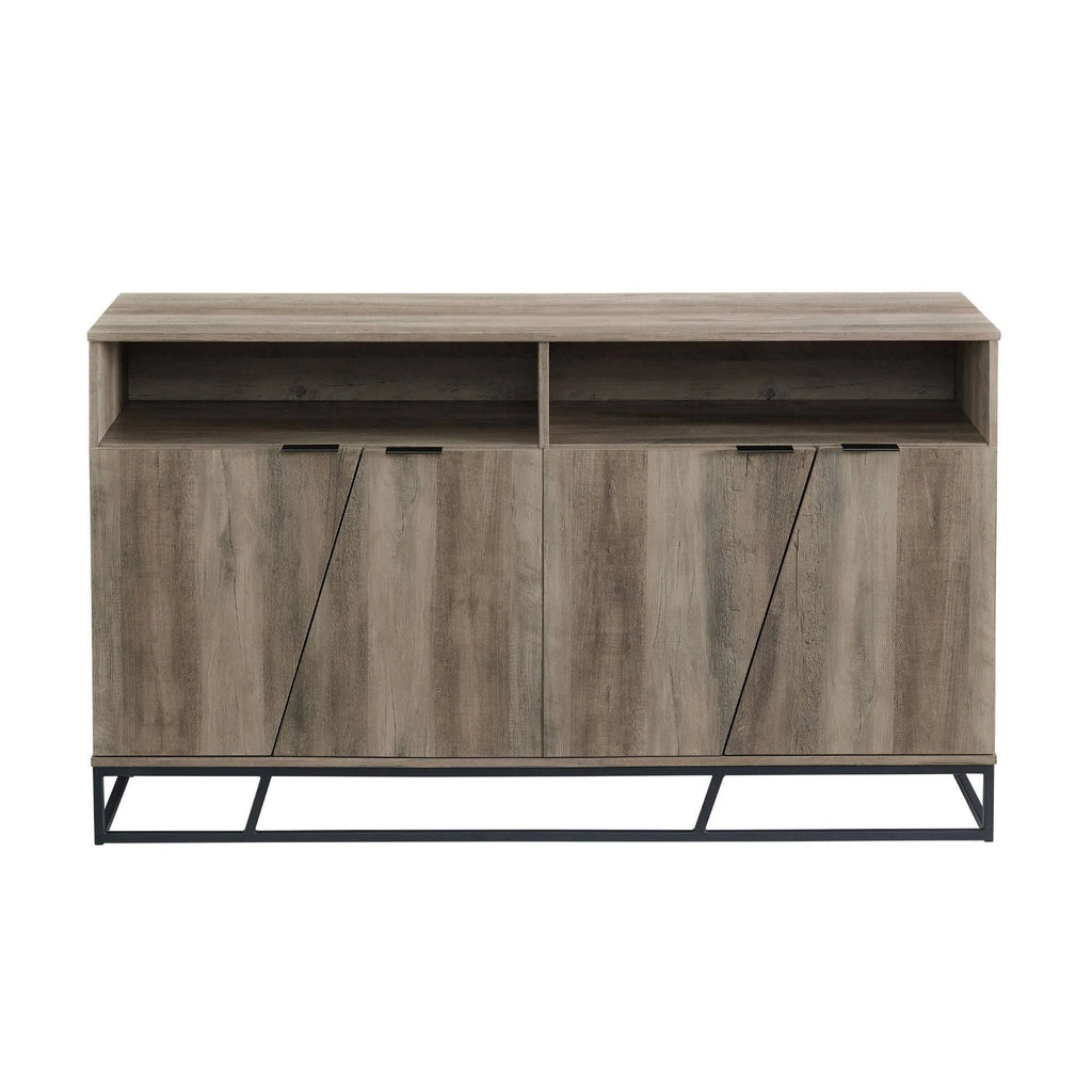 Contemporary Storage Console Sideboard Gray Wash N372