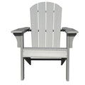 Grey Plastic Outdoor Patio Adirondack Chair C65822