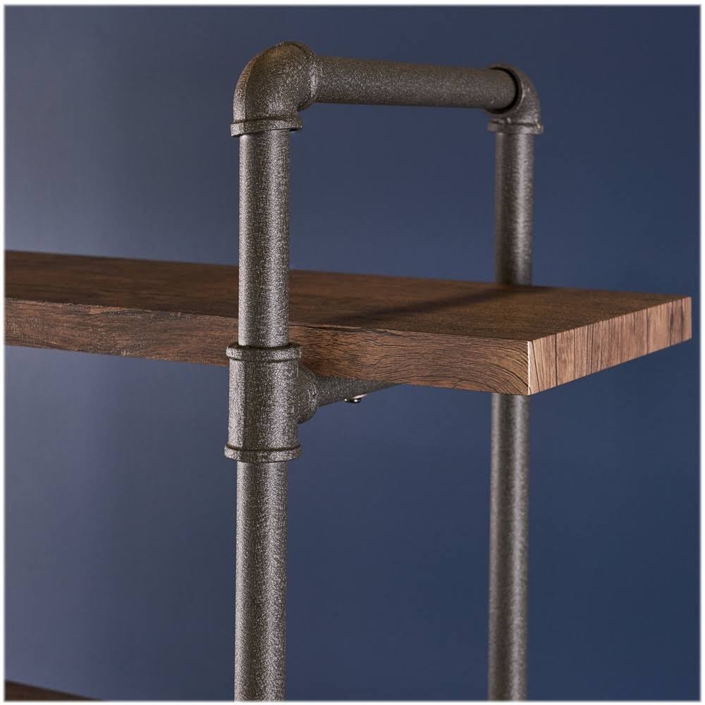 Industrial 5-Shelf Bookcase Dark Brown I9714