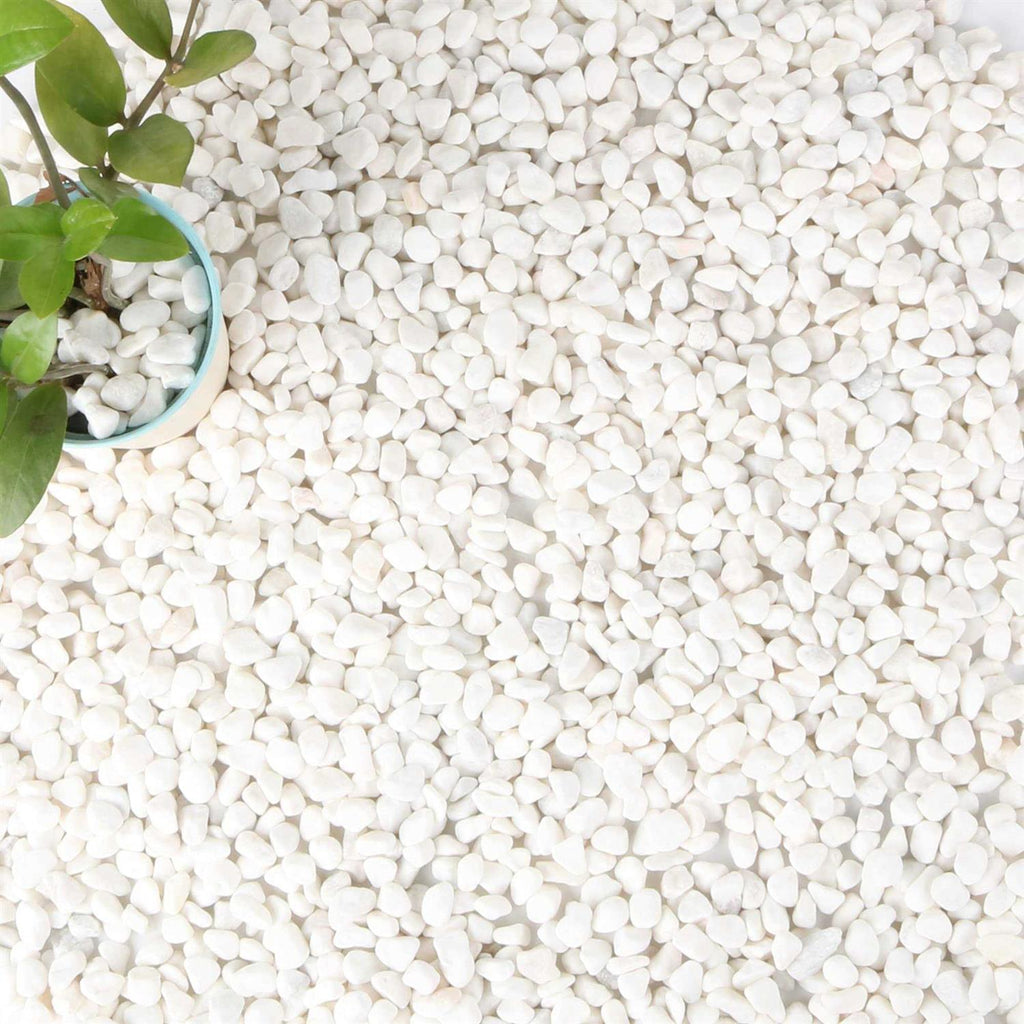 White 1/2 Size Aquarium Gravel Decorative Stones I15335