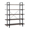 Industrial 5-Shelf Bookcase Dark Brown I9714