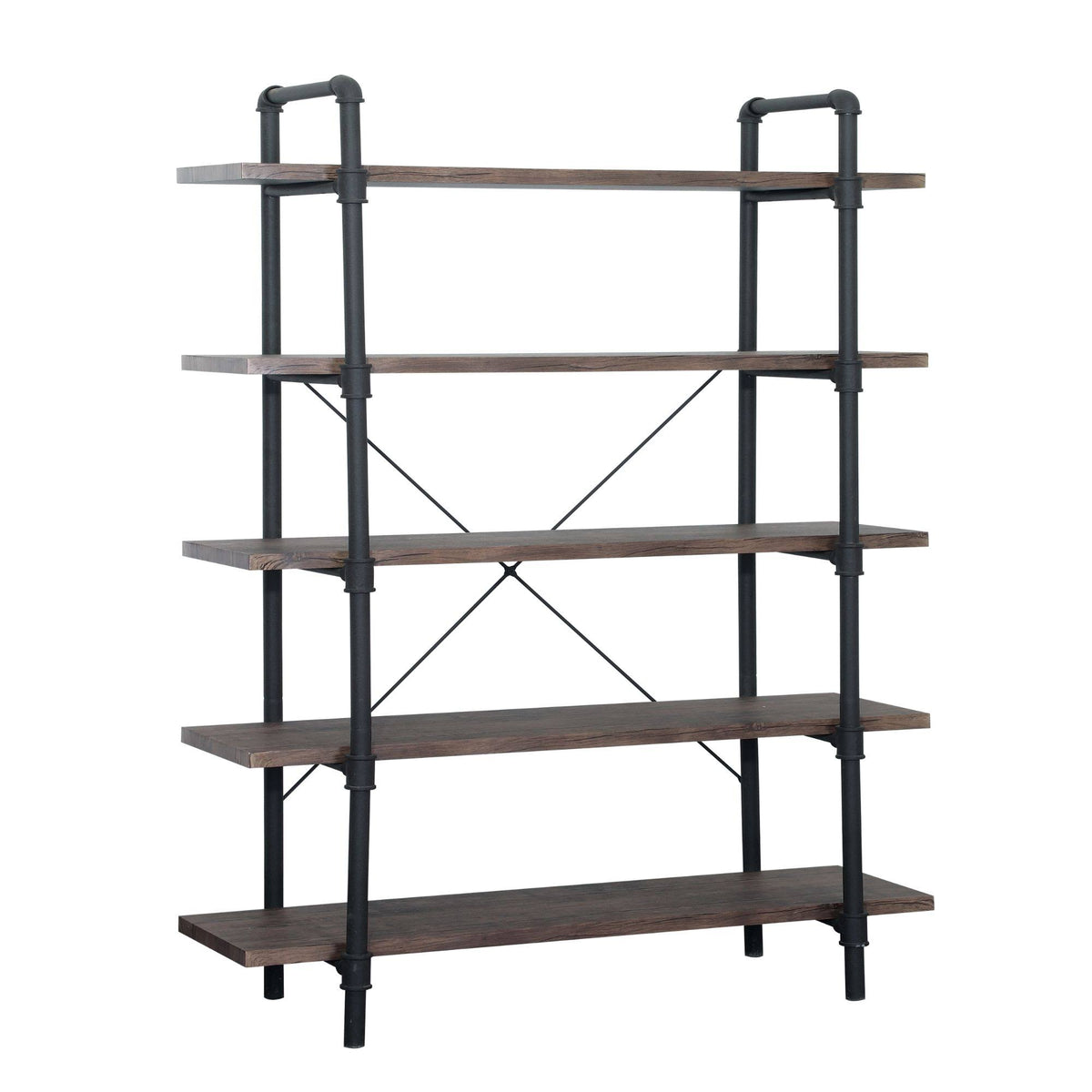 Industrial 5-Shelf Bookcase Dark Brown I9714