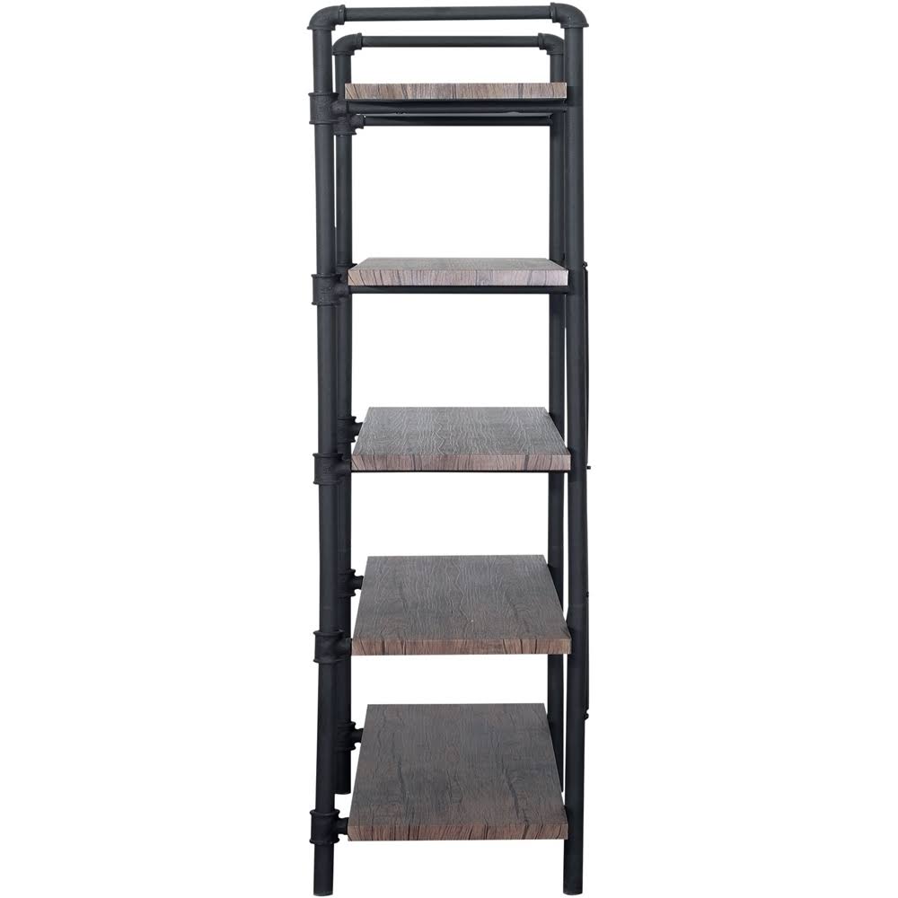 Industrial 5-Shelf Bookcase Dark Brown I9714