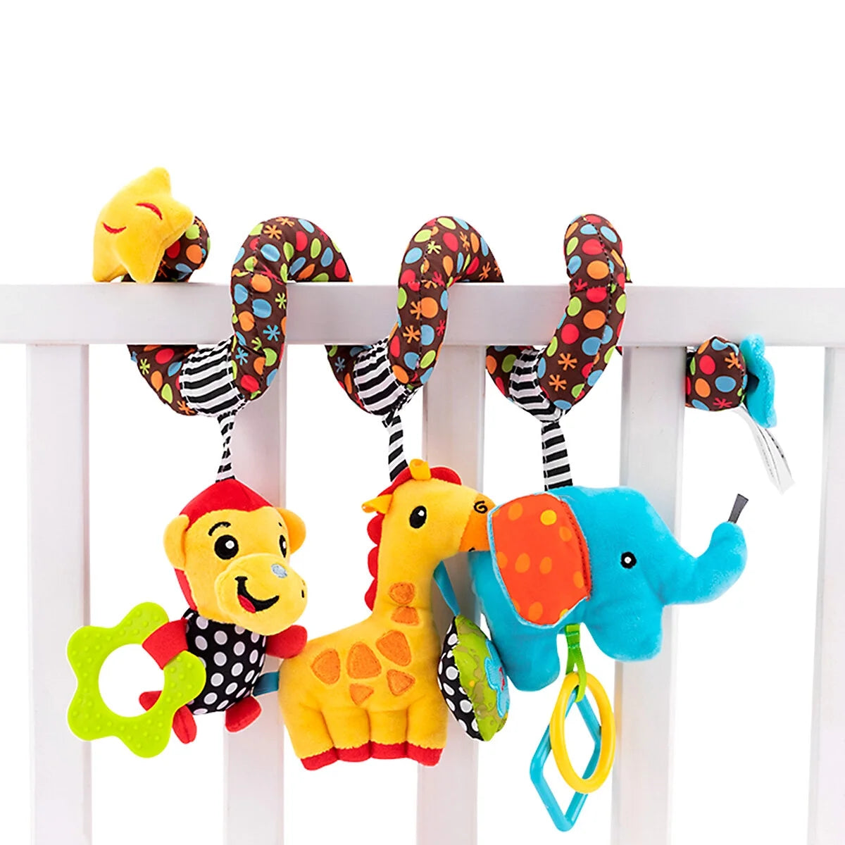 Infant Baby Activity Spiral Stroller Toy Plush Toy D3129