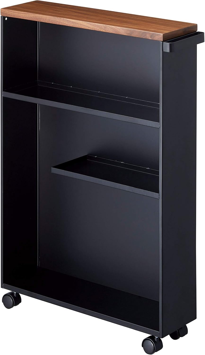 Black Rolling Slim Bathroom Cart F961574