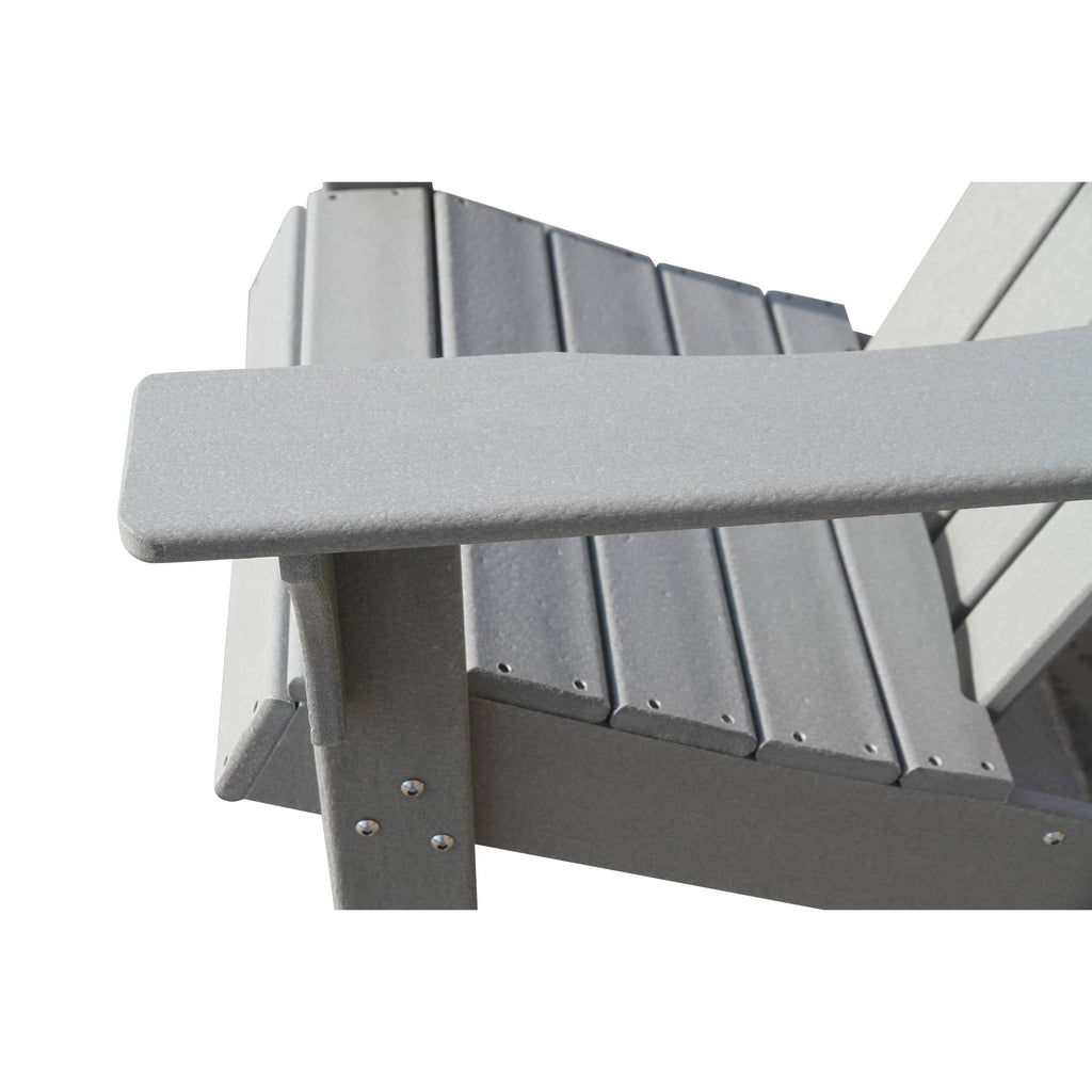Grey Plastic Outdoor Patio Adirondack Chair C65822