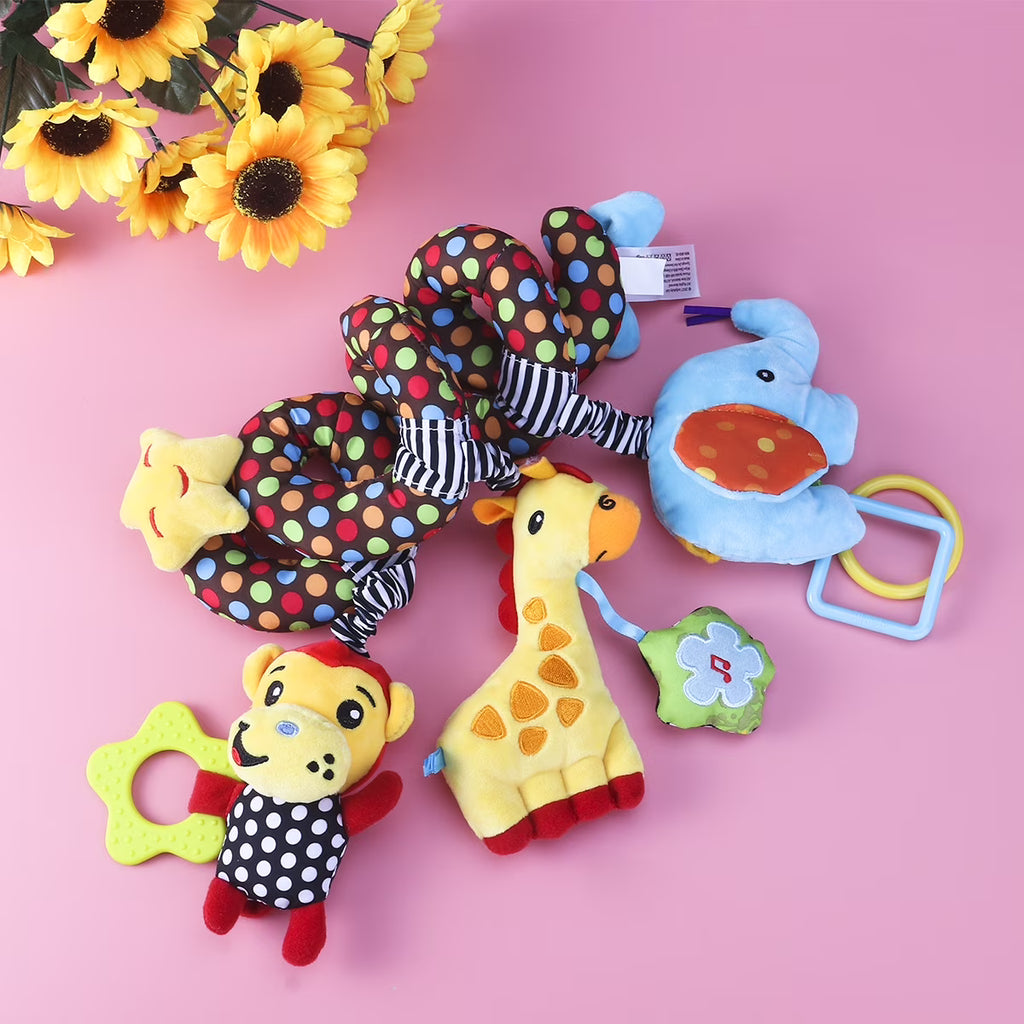 Infant Baby Activity Spiral Stroller Toy Plush Toy D3129