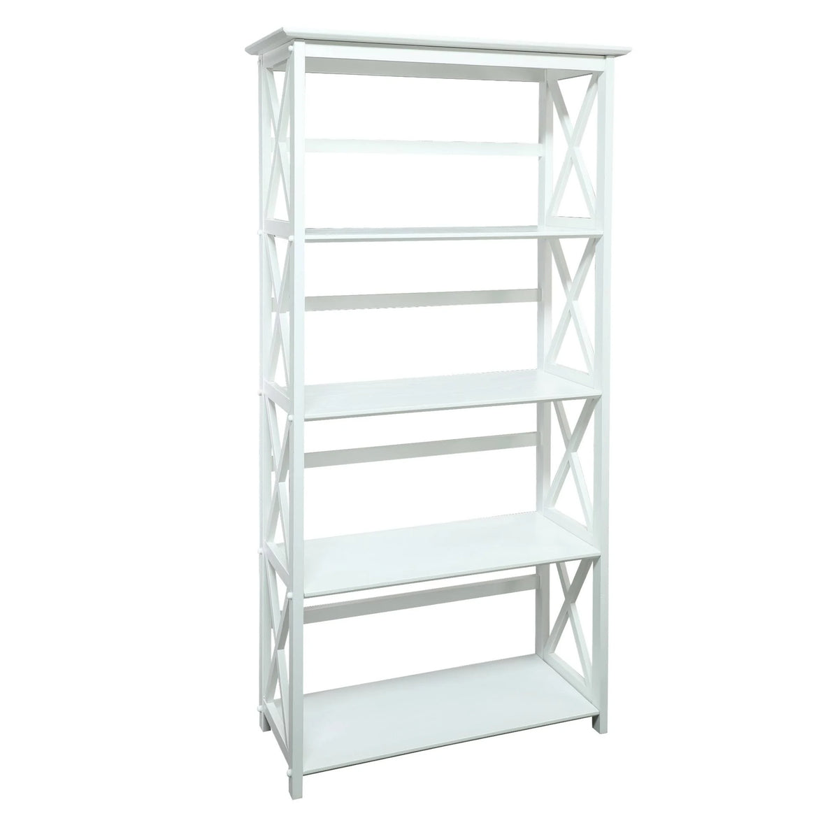 White 5 Shelf Bookcase C599630