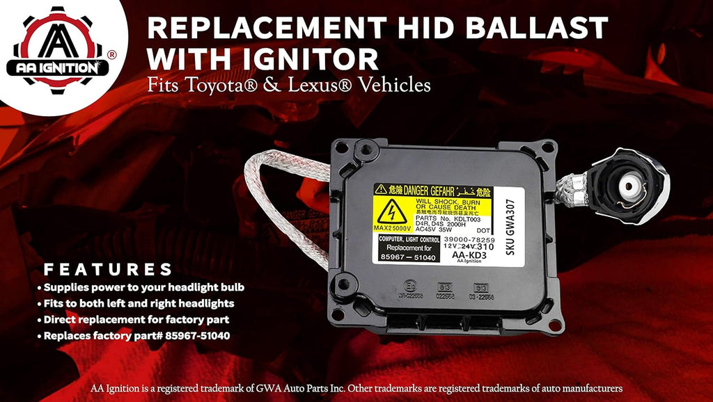 Pack of 2 Xenon Headlight Control Unit I8409