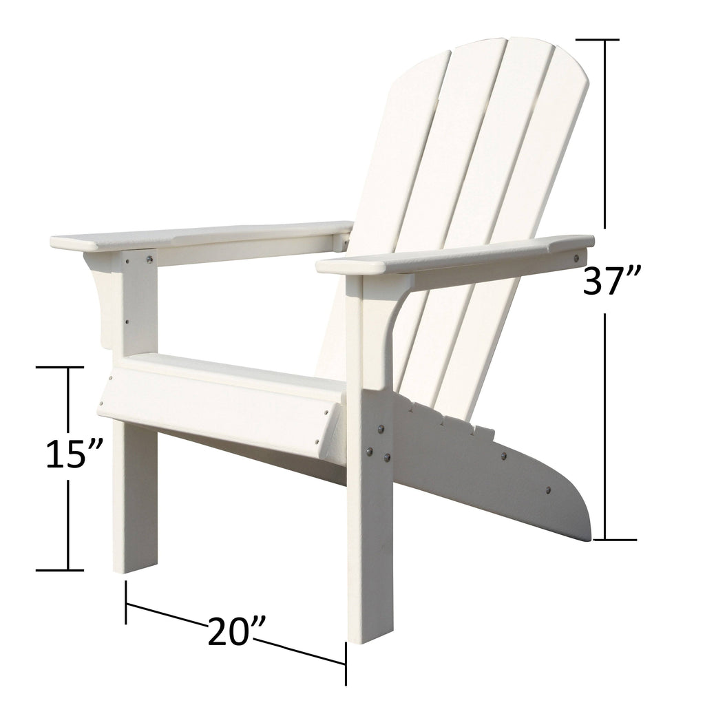 Grey Plastic Outdoor Patio Adirondack Chair C65822