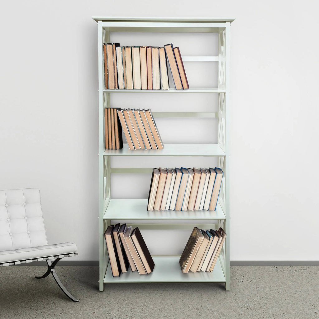 White 5 Shelf Bookcase C599630