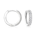0.24 ct. t.w. Diamond Cluster Huggie Hoop Earrings in 14kt White Gold A590222