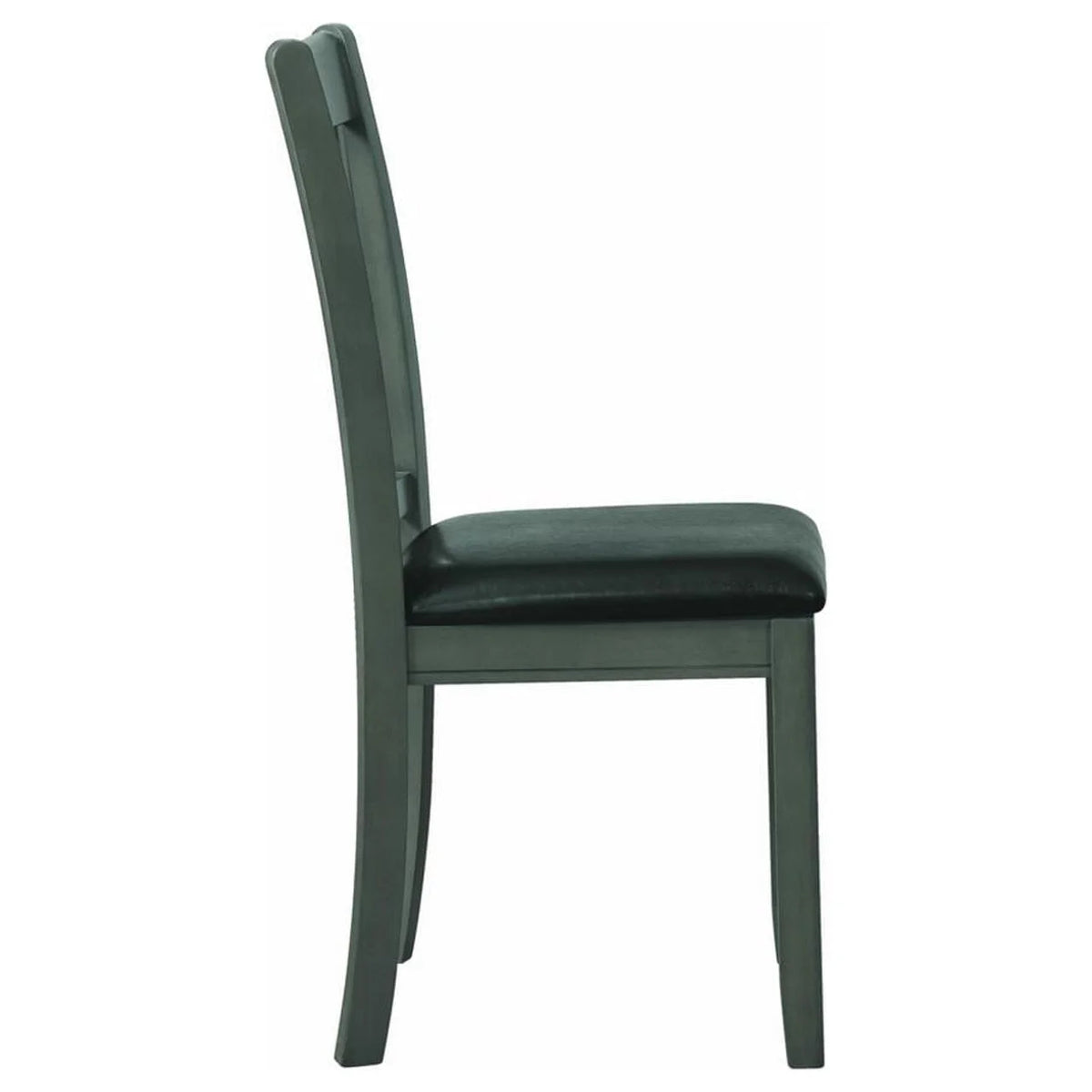 Padded Dining Side Chairs Medium Grey and Black Set of 2 M241841