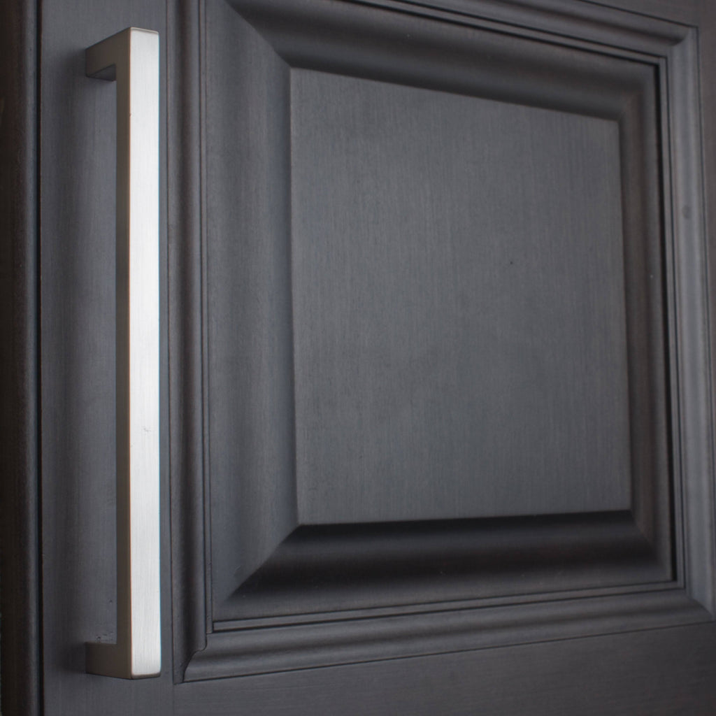 7.56-inch Solid Square Cabinet Bar Pull Handle Satin Nickel O183827