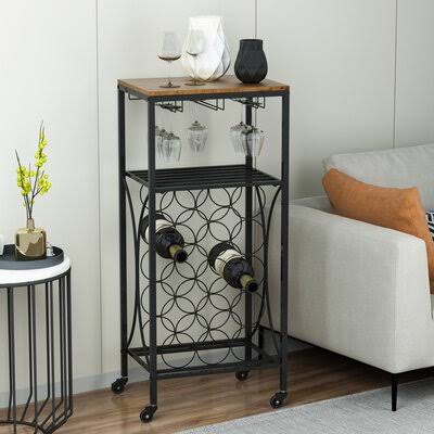 Industrial 2-Tier Serving Cart with Lockable Wheels M869892