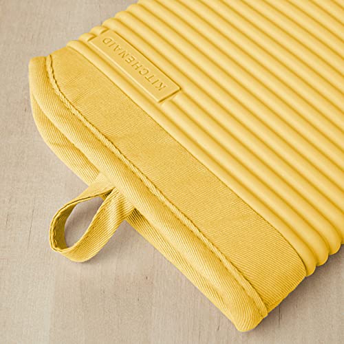 Ribbed Soft Silicone Oven Mitt 2-Pack Set I71898