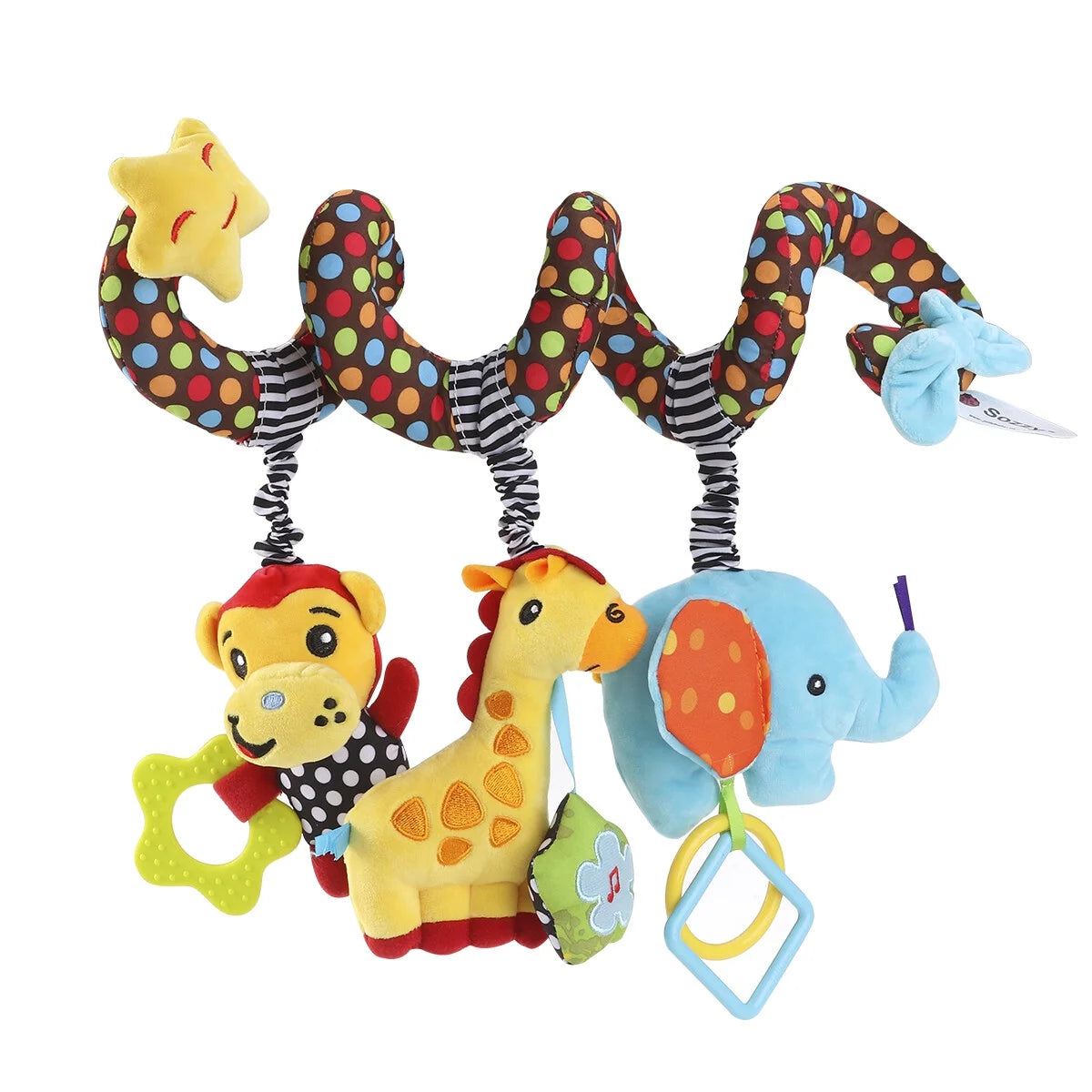 Infant Baby Activity Spiral Stroller Toy Plush Toy D3129