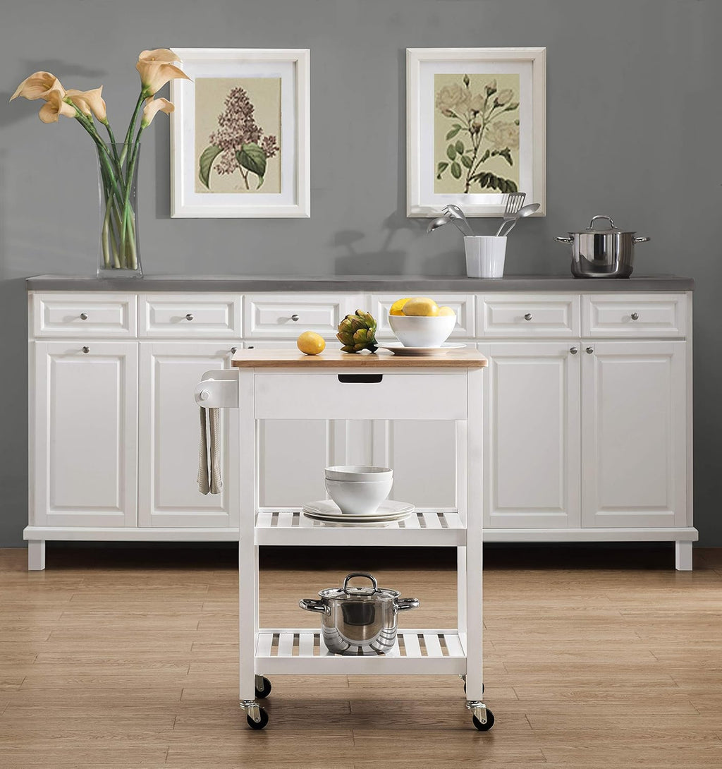 White Kitchen Cart U968859