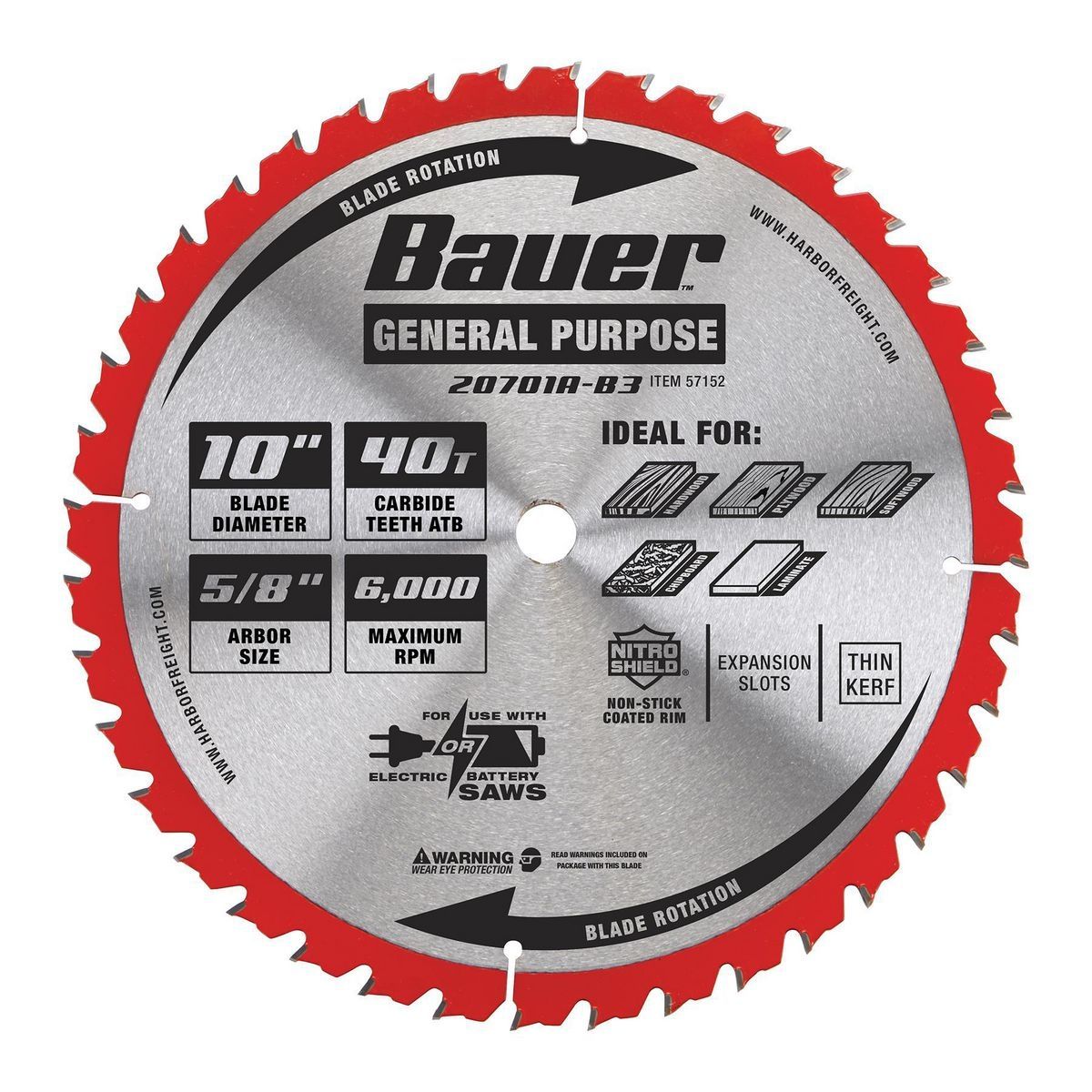 10 in. 40T Circular Saw Blade V598634