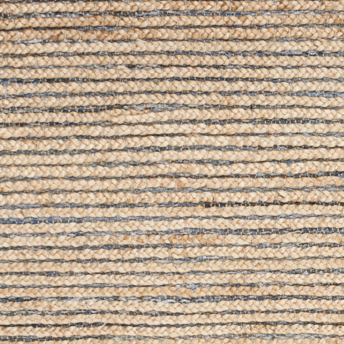 Natural/Blue Striped Jute Area Rug A1239